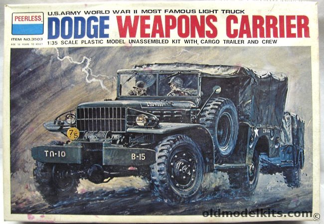 Peerless 1/35 Dodge Weapons Carrier Beep WC-54 3/4 Ton - With Cargo Trailer and Crew, 3503 plastic model kit
